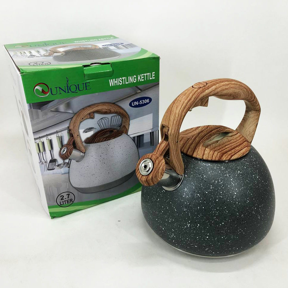 Кухонный чайник со свистком на плиту Unique, Чайник на плиту для кухни Обычный газовую NE-40 Львов - изображение 9