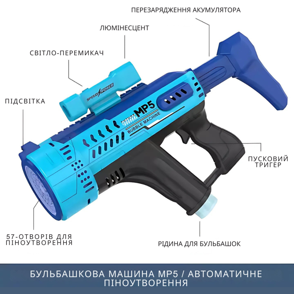 Мыльные пузыри для детей, пистолет для мыльных пузырей с подсветкой, игрушечный генератор пузырей, розовый Каменец-Подольский - изображение 3