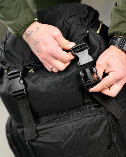 Рюкзак тактичний та туристичний 70л VA чорний ВТ6925 Одеса - фото 5