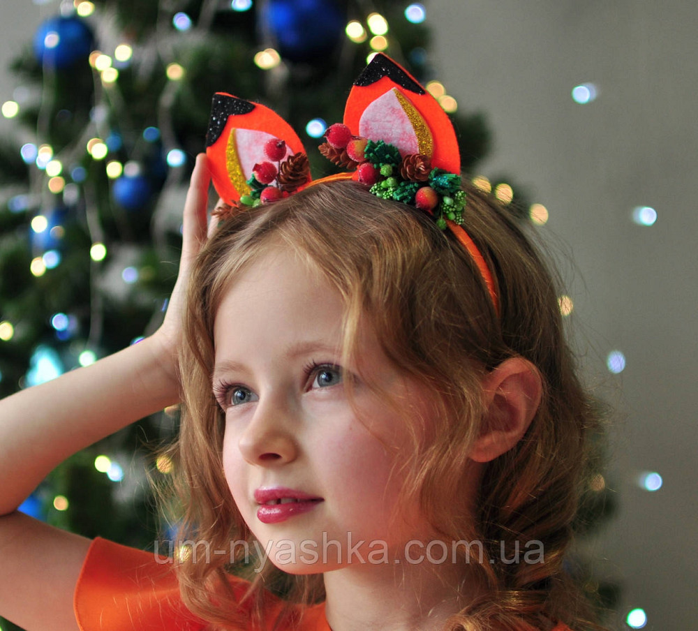 Обруч с ушками Лисичка Ушки Лисички Ушки Белочки Кривой Рог - изображение 1