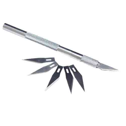 Канцелярский скальпель, нож с 5 сменными лезвиями Винница