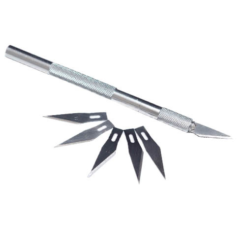 Канцелярский скальпель, нож с 5 сменными лезвиями Винница - изображение 1