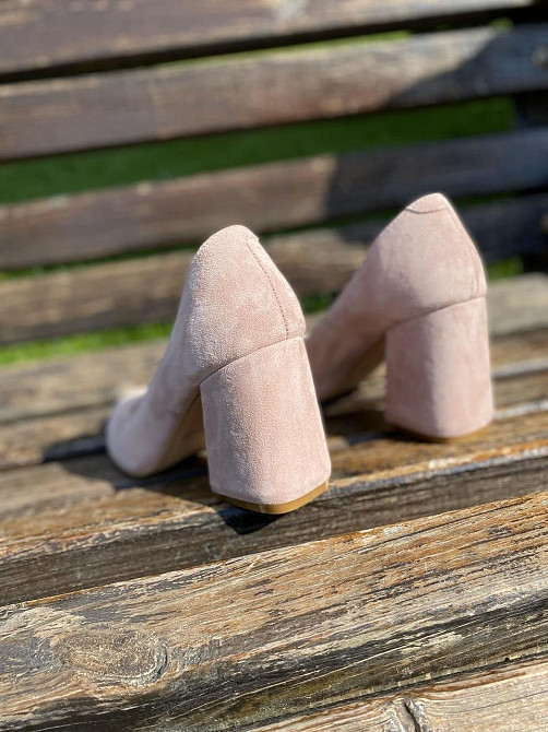 Nivelle Туфлі жіночі NIVELLE пудра натуральна замша каблук 9 см 39р. (1592/8051-8048) Коломия - фото 6