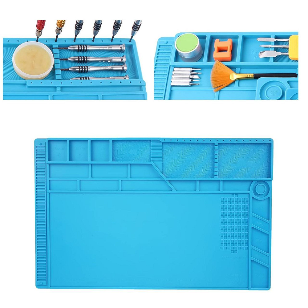 Термостойкий силиконовый коврик для пайки 55x35 см с магнитами Киев - изображение 10