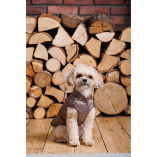 Жилет Pet Fashion Hardy для собак утепленный водонепроницаемый с отверстием для поводка бежевый размер L Киев - изображение 10