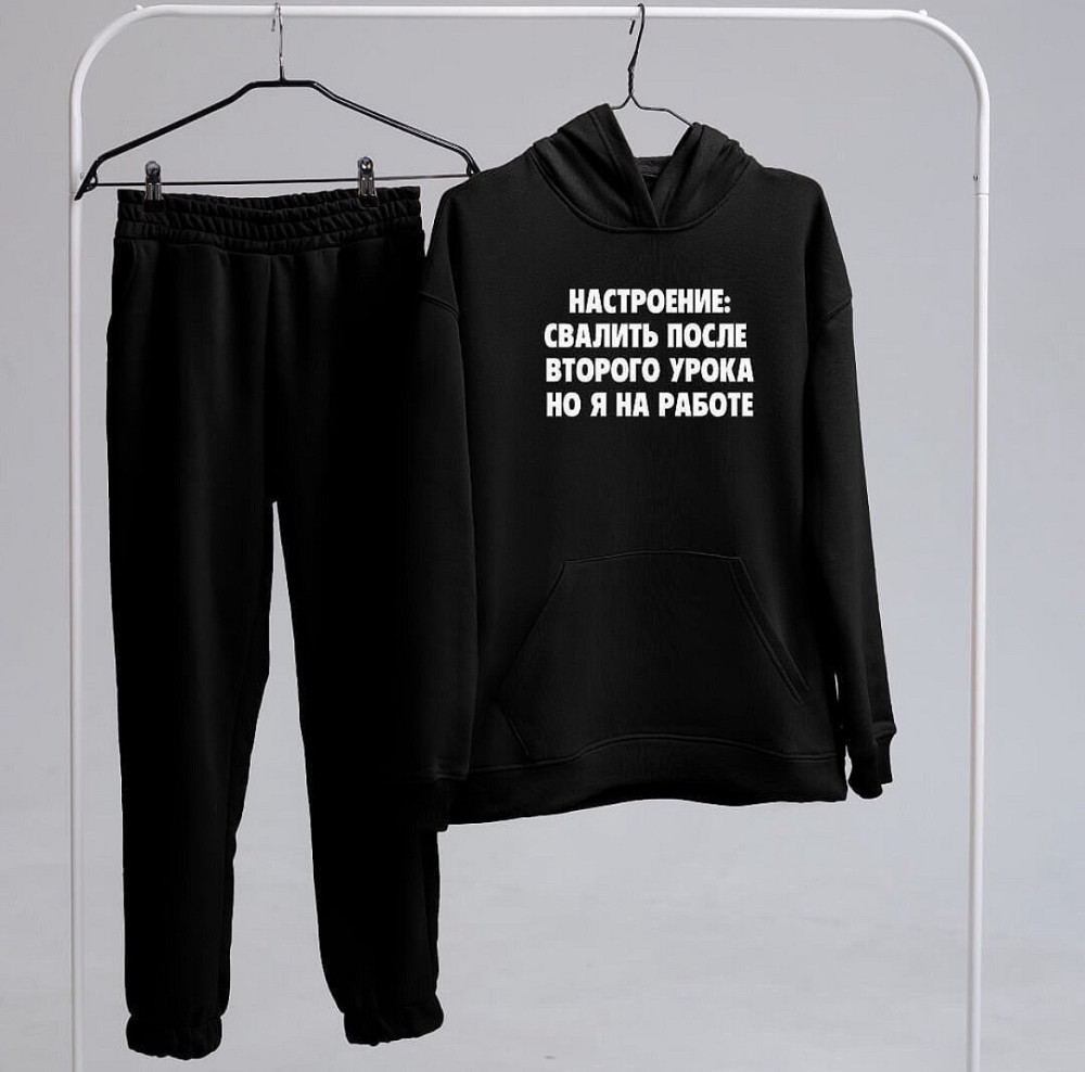 Теплий спортивний костюм UNISEX — "Настроювання: звалювати після 2 заняття, але я на роботі". Чернівці - фото 3
