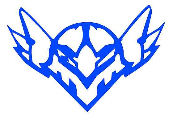 Наклейка декор FALCON (13х10см, синя) Мукачево