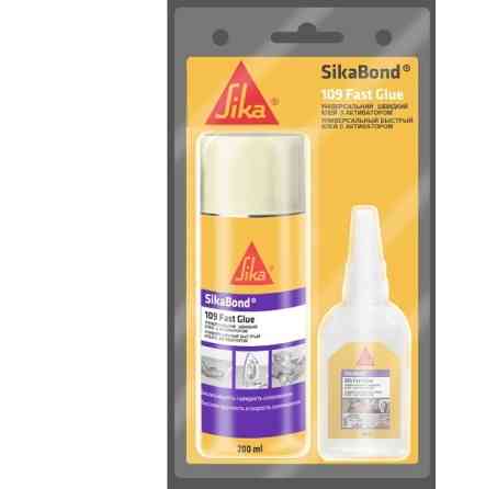 Двокомпонентний експрес клей з активатором SikaBond®-109 Fast Glue 50 г/200 мл Київ