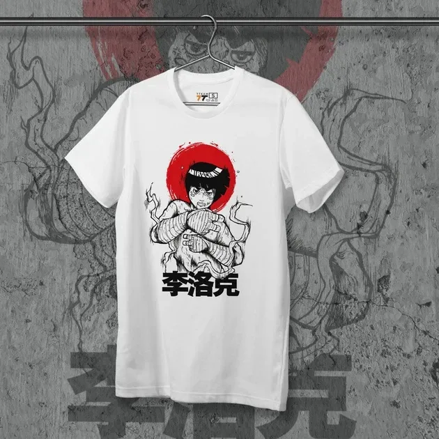 Футболка мужская с принтом Наруто Рок Лі Размер 48 Anime0083 Днепр - изображение 1