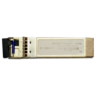 Модуль SFP FoxGate WDM, 1.0 G, 20 км, SC SM, TX1310 нм, DDM (SFPd-1SM-1310nm-20SC) Винница - изображение 1
