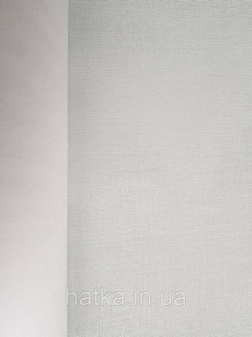 Обои виниловые  Lutece Bensimon однотонные серо голубые структурные под ткань Киев - изображение 1