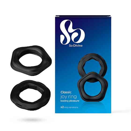 Набор эрекционных колец Joy Rings, цвет: чёрный, So Divine (Великобритания) Sex Aura Киев