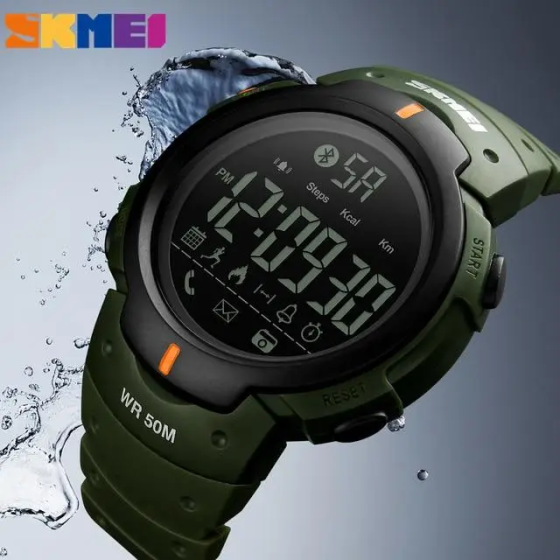 Спортивний смарт годинник Skmei 1301 Шагомір Bluetooth удароміцний (Зелений) Вінниця