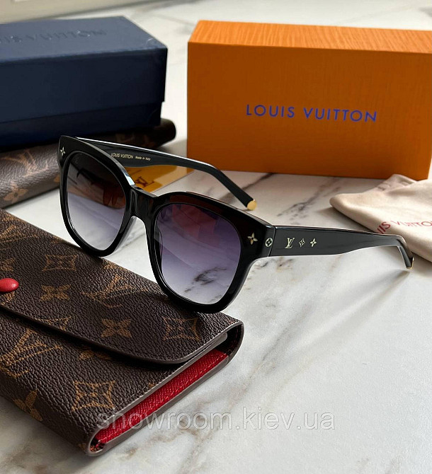 Жіночі сонцезахисні окуляри Lv (1523) black LUX Київ - фото 1