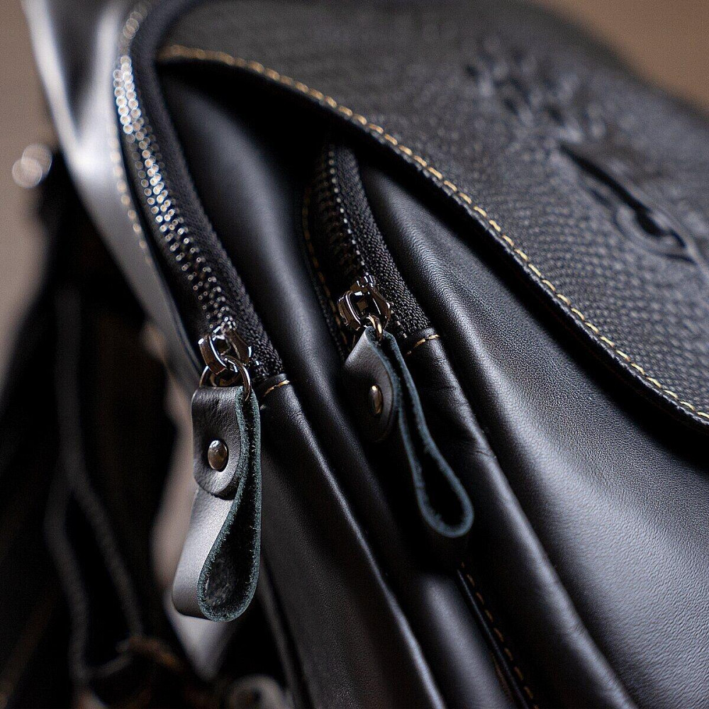 Сумка мужская на плечо Vintage 14760 Черная Киев - изображение 6