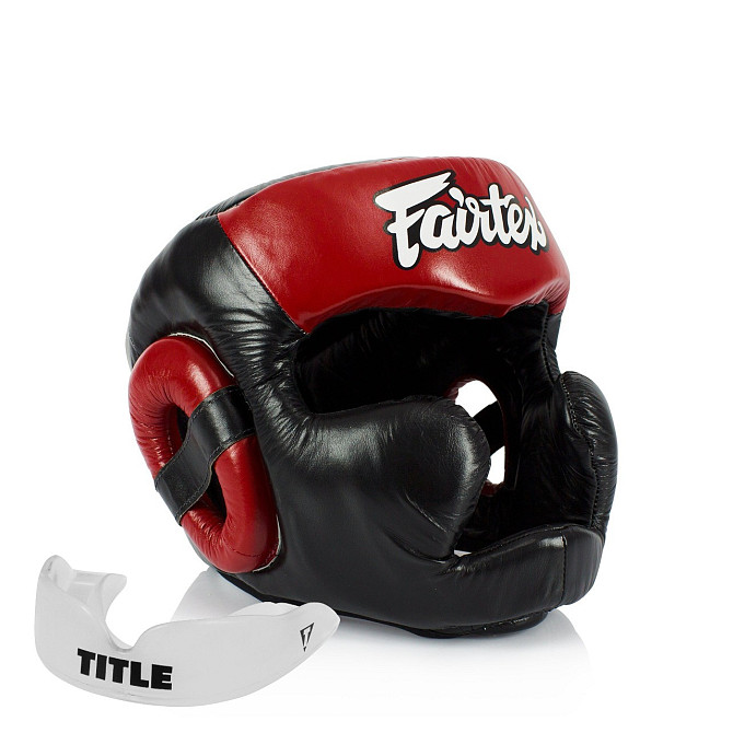 Боксерський шолом Fairtex HG13 Black/Red M Каменское - изображение 1