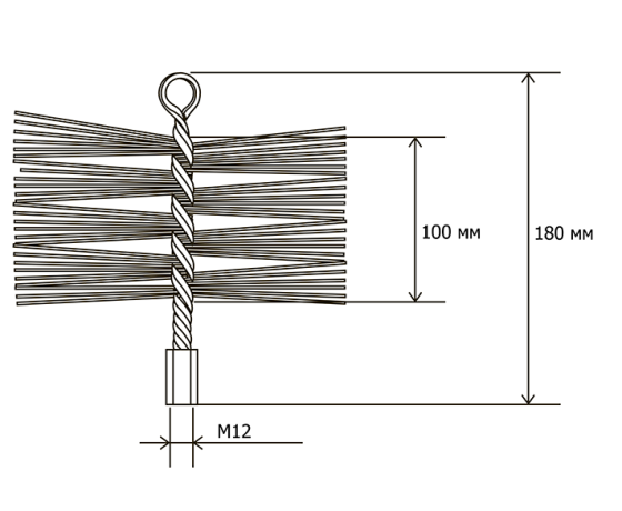Щетка для чистки дымохода Savent 140 мм Киев