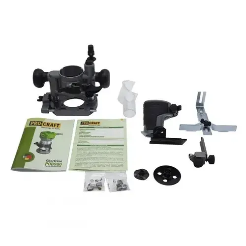 Ручний фрезер для дерева Procraft POB-980 ручний фрезер з трьома насадками 710 Вт, глибина 50 мм з точним регулюванням Львів
