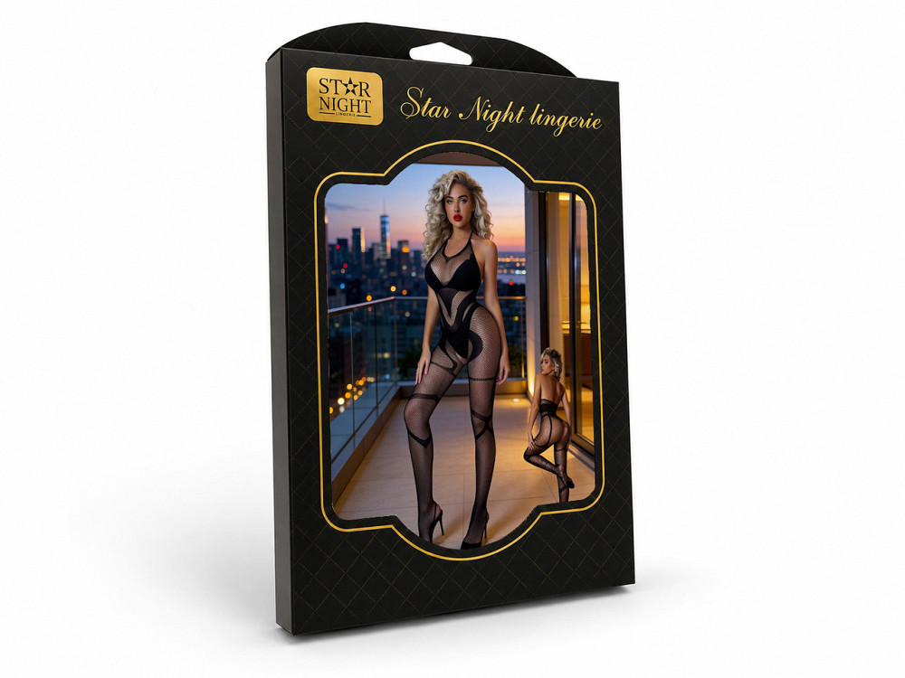 Комбинезон сетка Star Night с интимным вырезом, черный, OS (S–L) Sex Aura Киев - изображение 10