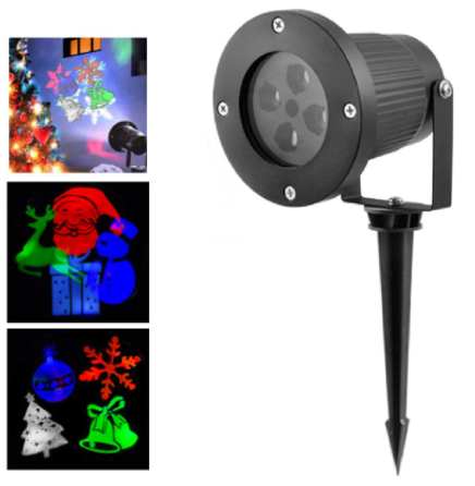 Світлодіодний лазерний проєктор 326-2, 12 зображень, будинок + Вулиця, 2 кронштейни Дніпро