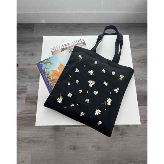 Екошопер BookOpt BK4091 Ромашки - сонячні квіти, чорний Київ