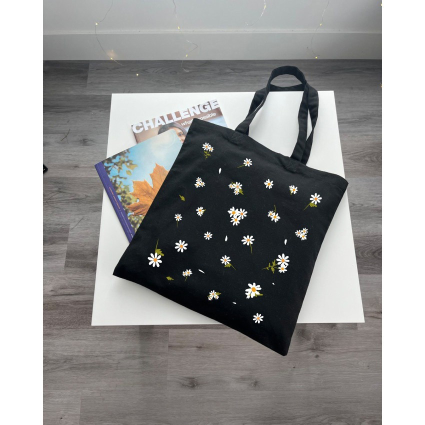 Екошопер BookOpt BK4091 Ромашки - сонячні квіти, чорний Киев - изображение 5