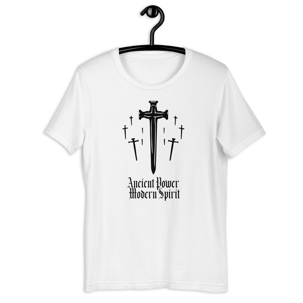 Футболка летняя мужская хлопковая / Дизайнерская базовая футболка с принтом "Ancient Power Modern Sp Запорожье - изображение 1