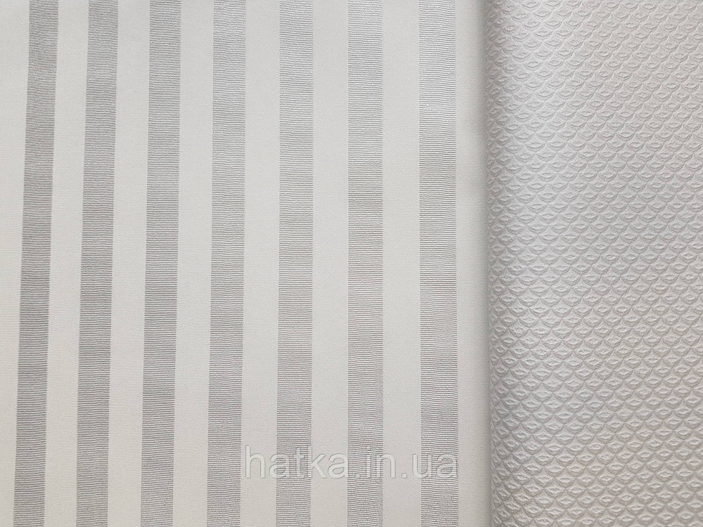 Шпалери вінілові на флізеліні Rasch Trianon Xlll 0.53х10 класика структурні смуги сріблясті молочні Київ - фото 2