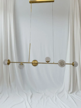 Люстра светодиодная потолочная Светлячок 5003 (Золотистый) 6 плафонов Киев