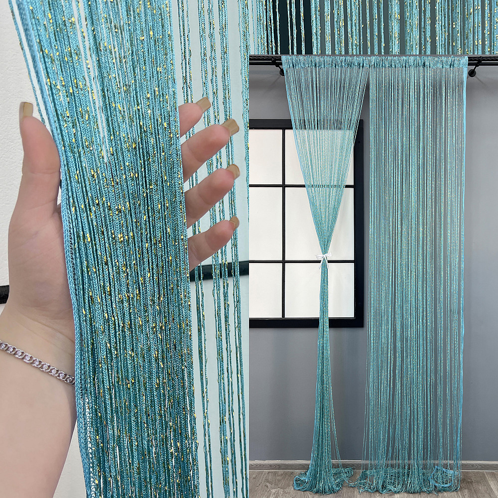 Штори-нитки з люрексом Блакитний 300х300см 1 шт (61-130) Київ - фото 1