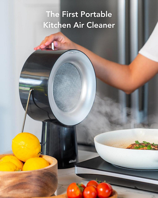 Кухонна витяжка Airhood Wired Чорний портативна безканальна 5 вугільних фільтрів нержавіючий масляний фільтр легке чищення Київ - фото 5