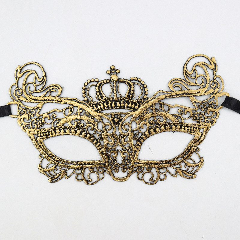 Венеціанська маска ажурна Корона one size золотистий Київ - фото 3