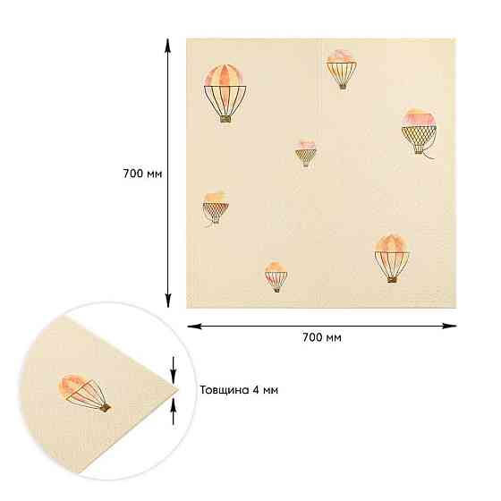 Панель стінова 3D 700х700х4мм Повітряні кулі рогожка SW-00001973 Київ