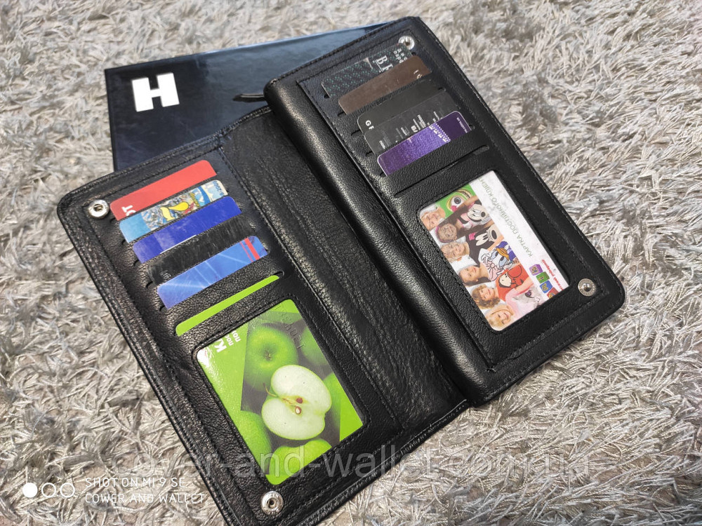 Кожаный мужской кошелек клатч на молнии и кнопках Marco Coverna M 141 Киев - изображение 2