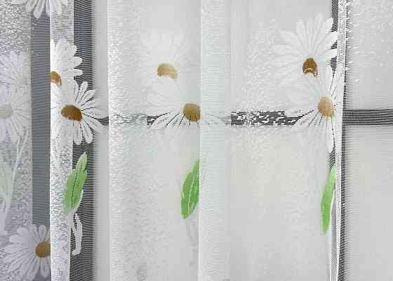 Коротка тюль, висота 1,5 м., жакард колір білий 1897т Київ