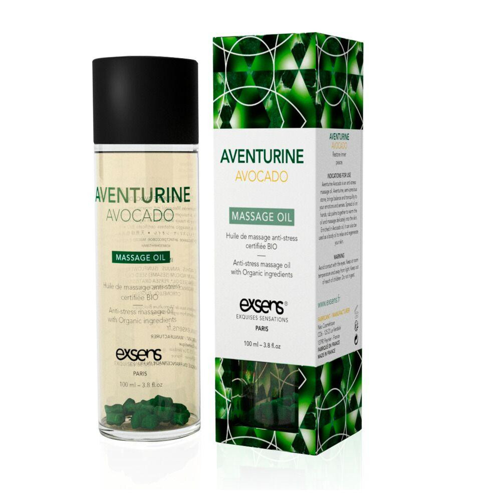 Розпродаж!!! Масажна олія EXSENS Aventurine Avocado (антистрес) 100мл (термін 12.2026) Sex Aura Київ - фото 1