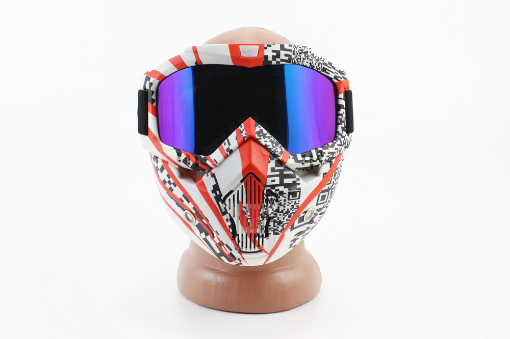 Окуляри+захисна маска, оранжево-чорна (хамелеон скло), MT-009 Київ - фото 2