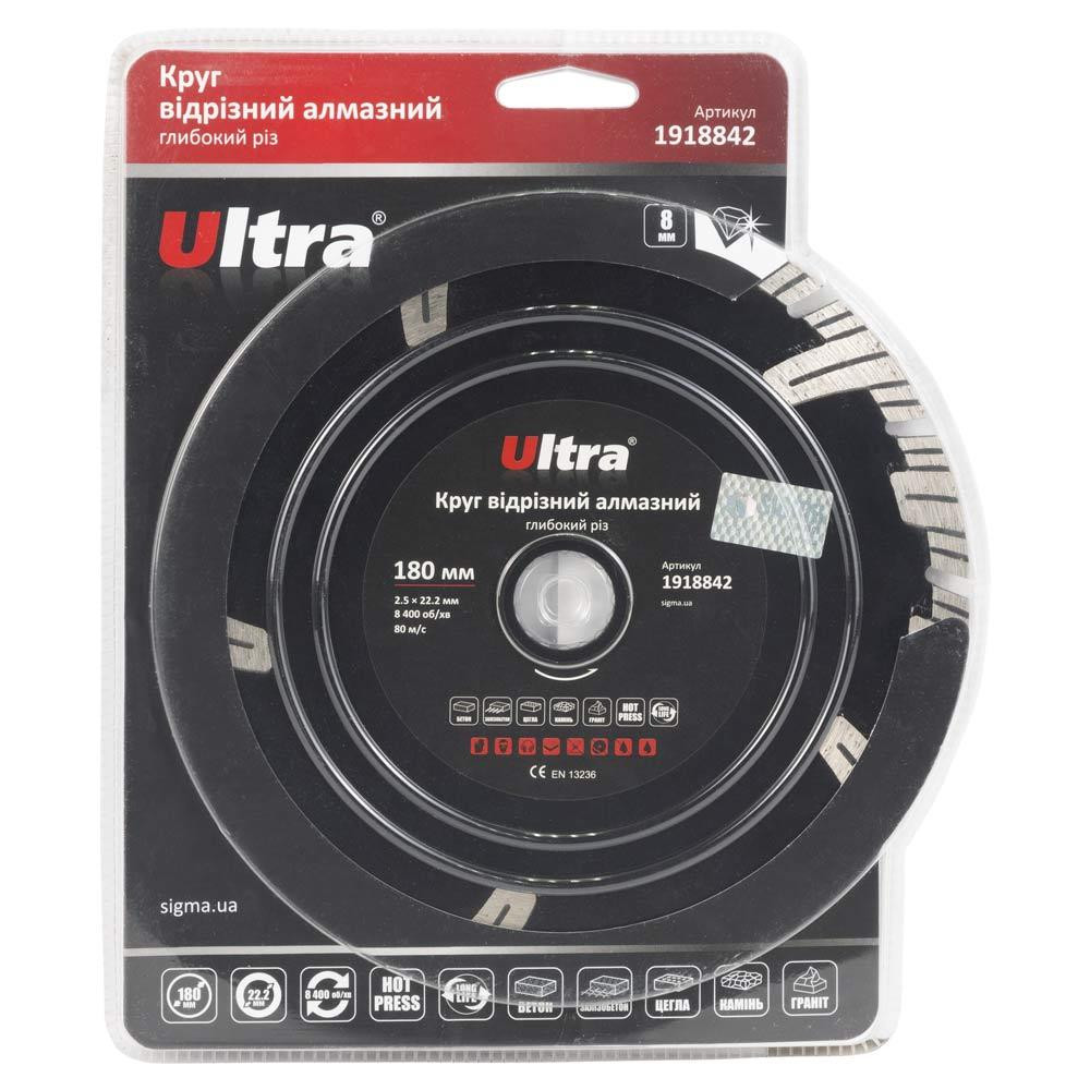 Коло відрізне алмазне Глибокий різ Ø180×22.2мм ULTRA (1918842) Рівне - фото 5