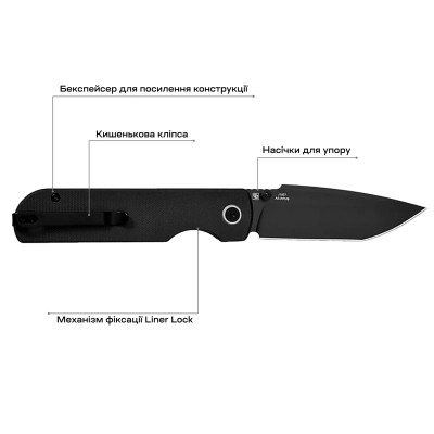 Нож CJRB Nova Black PVD (J1937-BBK) Винница - изображение 5