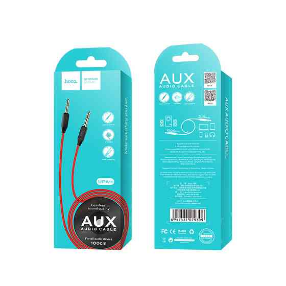 Аудiо кабель HOCO UPA11 AUX audio cable, колір чорний 6957531079293 Одеса