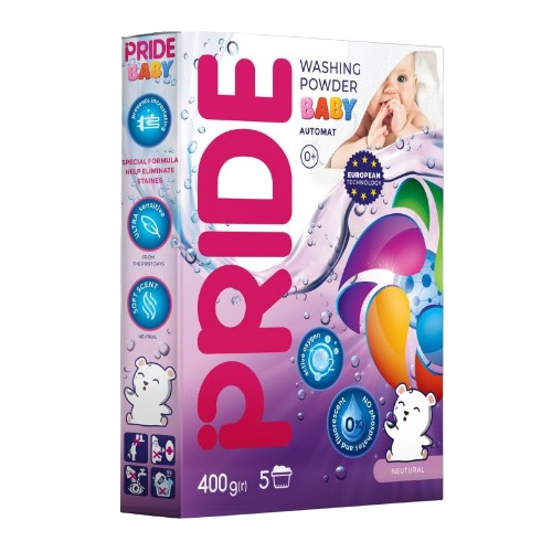 Порошок для прання дитячої білизни 400гр автомат безфосфатний Pride Житомир - фото 1