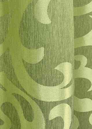 Шторна тканина жакард, колекція "Вензель" колір салатовий 297ш Київ