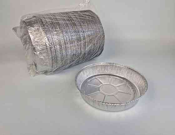 Харчова кругла алюмінієва форма 1450 мл T62L 100шт з кришкою (NEW) (1 пачка) Харків