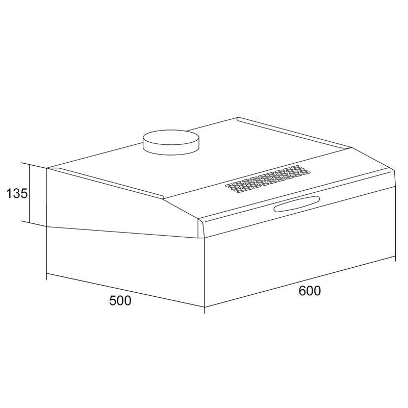Вытяжка UW60SF, нержавеющая сталь, 60 см, 205 м³/ч, основание, вытяжка, светодиодное освещение варочной панели Ровно - изображение 8
