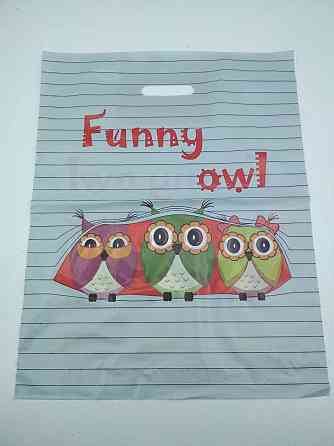 Пакет із прорізною ручкою (40*50)" Дитячий світ "Трі Совоньки" Леомі (50 шт.) Харків