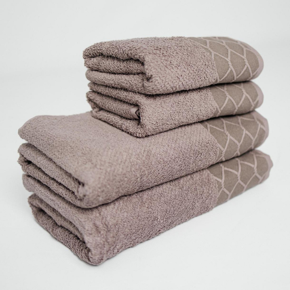 Набір Махрових рушників, Махра,Рожевий,50/90 та 70/140 Київ - фото 2