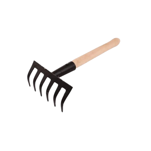 Граблі садово-городні 6 зубів з дерев'яною ручкою ТаланДв Житомир - фото 1