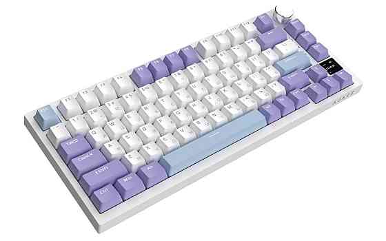 Клавіатура бездротова Ajazz AK820 Pro Flying Fish Switch Purple RGB With Screen (AK820PRO-FF-PWB) ( 11391 ) Харків
