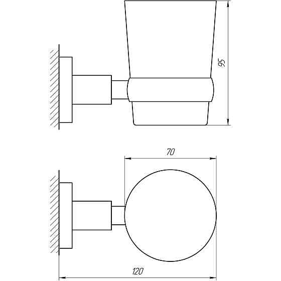 Стакан одинарний Perfect Sanitary Appliances SP 8121 Тернопіль