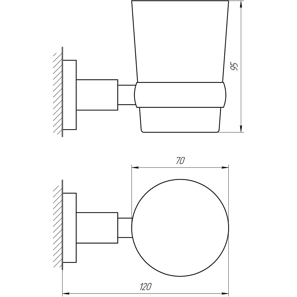 Стакан одинарний Perfect Sanitary Appliances SP 8121 Тернополь - изображение 2